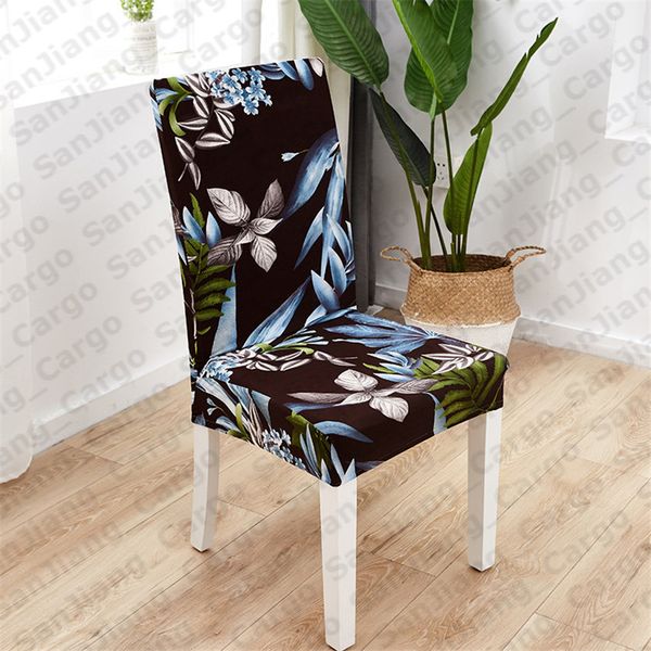 

40 colors floral printing spandex stretch elastic chair covers for wedding dining room office banquet house decoration seat covers e31402