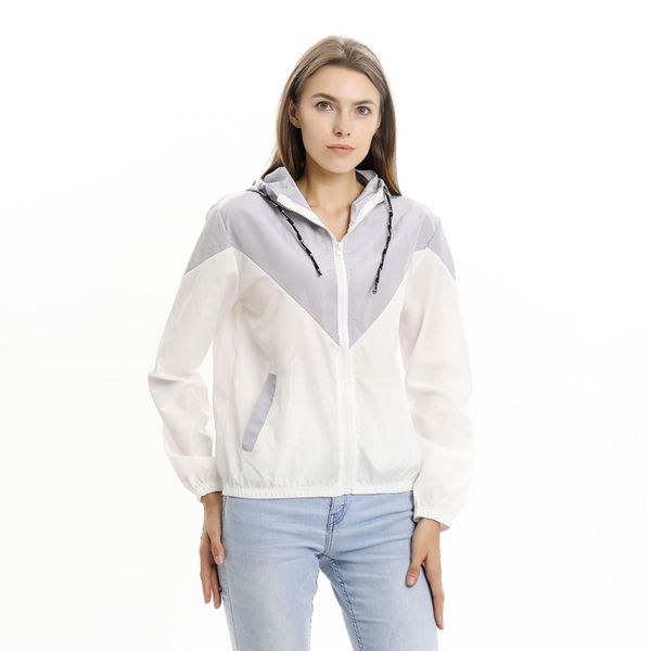 

women hooded hoodies female zipper pockets casual long sleeves hoodies autumn lady patchwork sport femme, White;black