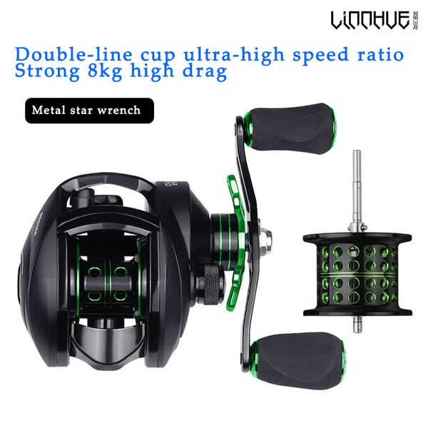 

baitcasting reel 8. 12 1bb bass fishing reel 8kg max drag left right hand reinforced nylon body bass fishing tackle