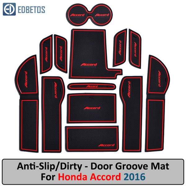 

anti-slip mat for accord 9.5 2016 gate slot anti-dirty door groove mat car interiors gel pad rubber
