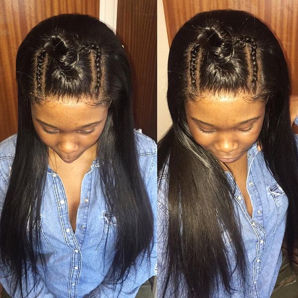 

ilaria lace front human hair wigs for black women brazilian straight human hair wig with baby hair pre plucked natural hairline