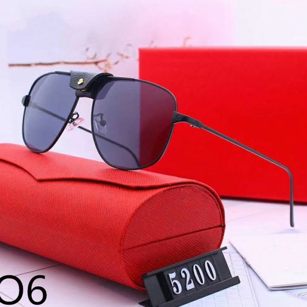 

mens woman designer sunglasses luxury sunglasses designer glass adumbral glasses uv400 model 5200 6 colors optional with box, White;black