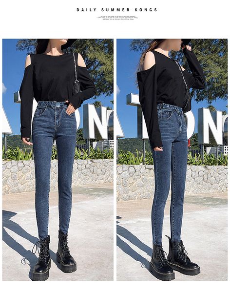 

deep blue women's tailored waist and hip princess jeans bk2660