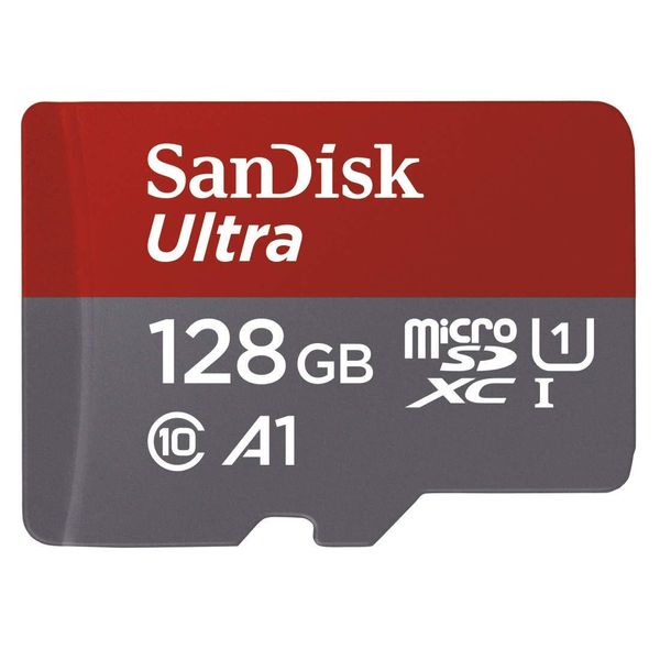 

SanDisk Ultra 128GB microSDXC UHS-I card - 100MB/s U1 A1 - SDSQUAR-128G Class 10 for Full HD video