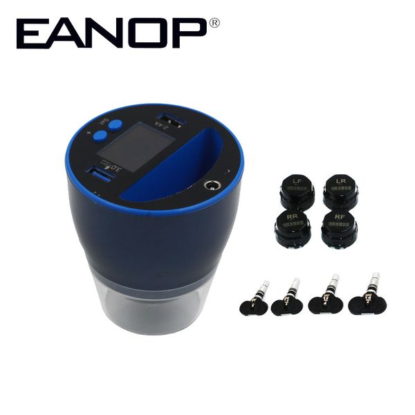 

eanop c500 auto tpms tire pressure monitoring system car pressure alarm with qc3.0 quick charge internal external sensors