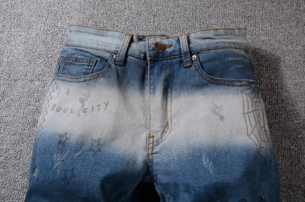 

brand menssummer denim short brand ari mi knee length summer beach shorts fashion men's shorts size 29-42, Blue