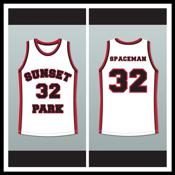 

Terrence Howard Spaceman 32 Sunset Park White Basketball Jersey Jersey Family men jersey High quality basketball uniform OK
