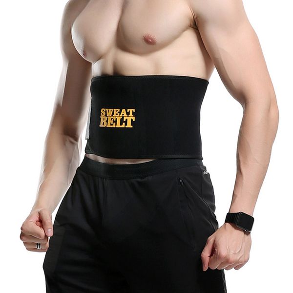 

70-95cm adjustable waist tummy trimmer slimming sweat belt fat body shaper wrap band weight loss burn exercise men women belly, Black;gray