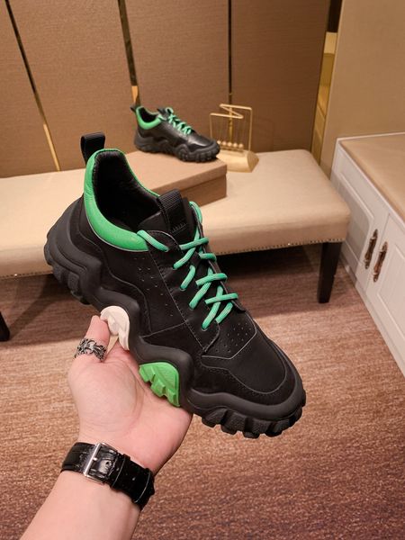 

new men designer casual shoes sneaker super sneakers multicolor sorrento sneakers fashion men leather comfort party shoes, Black