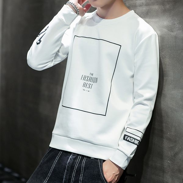 

men cotton letter print fashion sweatshirt autumn winter casual fashion men hoodie hip hop streetwear, Black