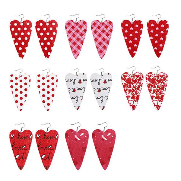 

cpop искусственная кожа серьги валентина тема любовь ангел красный heartshape падение мотаться серьги девушка аксессуары любителей подарок п, Silver