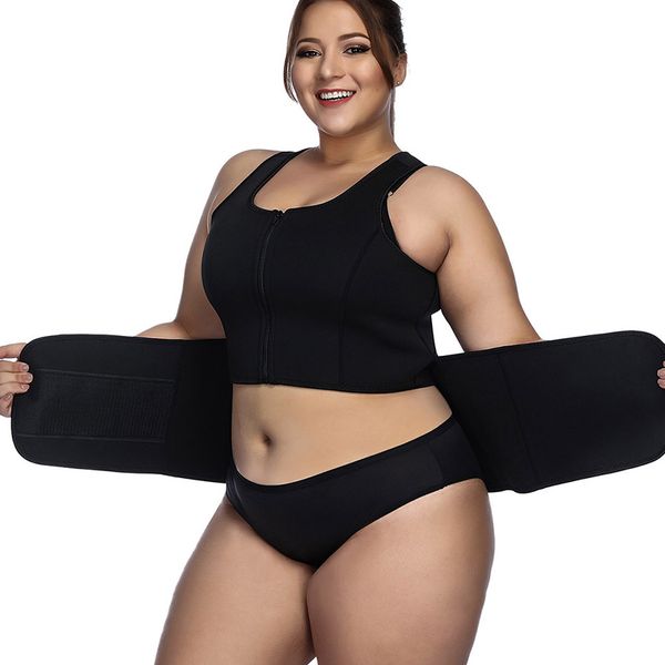 

5pcs/lot plus size s-5xl neoprene shapewear waist slimming modeling zipper 2 in 1 body shaper weight loss women corset, Black;white