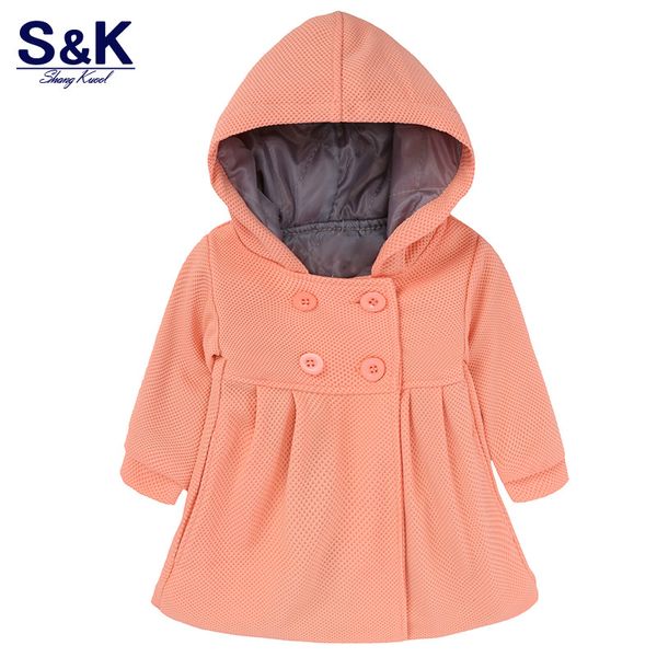 

fashionable children's jackets jacket for girls autumn spring cotton jacquard children's coat outerwear with hood jacket xc-081, Blue;gray