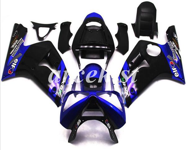 

4 gifts new abs motorcycle fairings kit fit for kawasaki ninja zx-6r zx6r 2003 2004 03 04 636 bodywork set custom black dark blue