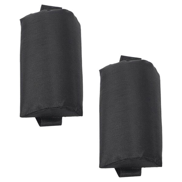 

2x folding sling lounge chairs black head cushion pillow for outdoor sun lounger