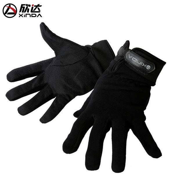 

xinda 2017 outdoor mountaineering multifunctional protective gloves climbing climbing gloves anti slip, Black