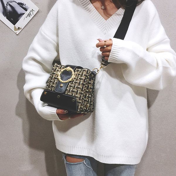 

women fashion vintage coin purse woven stitching multicolor buckle diagonal totes casual patchwork messenger bags #t1g