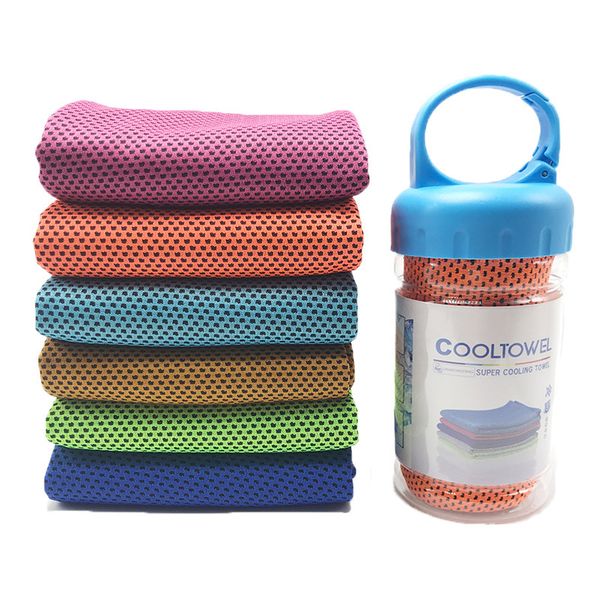 

30*90cm bottled cold sports towel summer cool ice cold cool sports towel