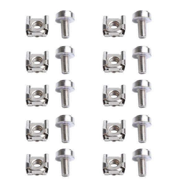 

m6 server rack cage nuts & mounting screws for server shelves racks x10
