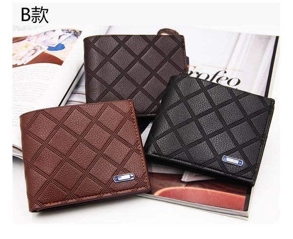 

новый высокий класс мужского кошелька, два раза короче говоря, простой, случайный, прямые поставки от бутика дизайнера мужского бумажника, 3