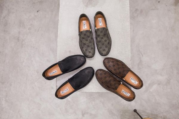 

wild personality peas shoes men's trend lazy breathable brown small shoes, Black