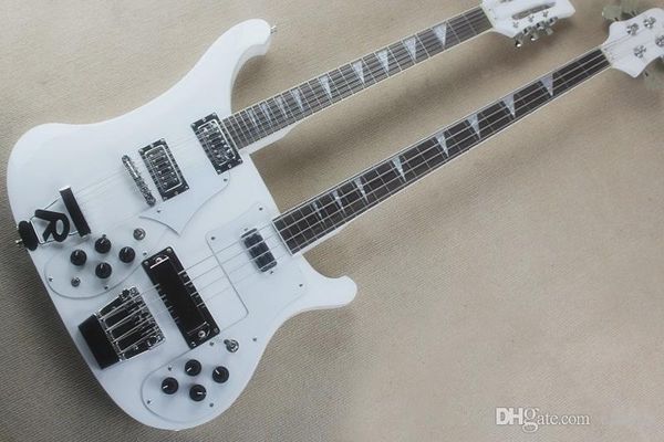

Electric guitar white double neck electric guitar with white pickguard ro ewood fretboard 12 tring 4 tring offering cu tomized erv