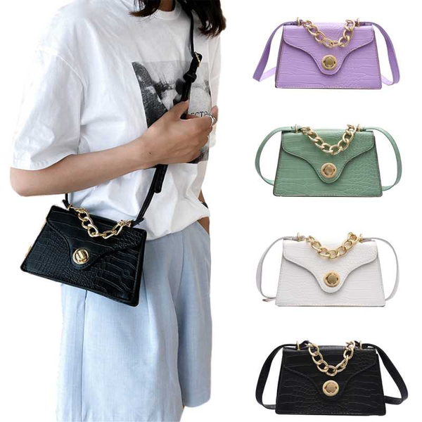 

bags for women 2020 new luxury handbags white crossbody purse designer luxury mini summer leather crocodile pattern bag
