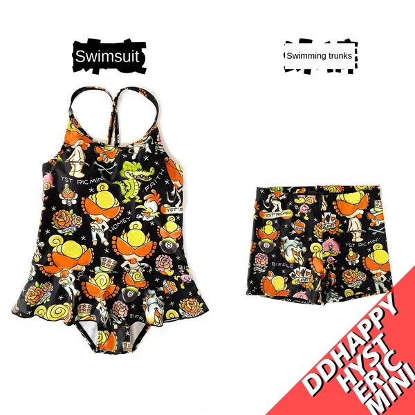 

jo0gd ddhappy 2020 pacifier cat girl rose full print children's one-piece swimsuit children's swimsuit swimming trunks pacifier sw, White;black