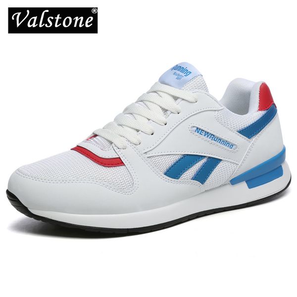 

valstone breathable men's summer sneakers mesh air trainers women antiskid outdoor walking shoes light weight white red black mx190730