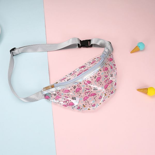 

2019 сумка талии женщин единорог фламинго с набивным рисунком талии прозрачный вод