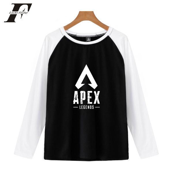 

bts t shirt harajuku ralgan kawaii casual apex legends t shirt men apex legend clothes cotton long sleeve t-shirts plus size, White