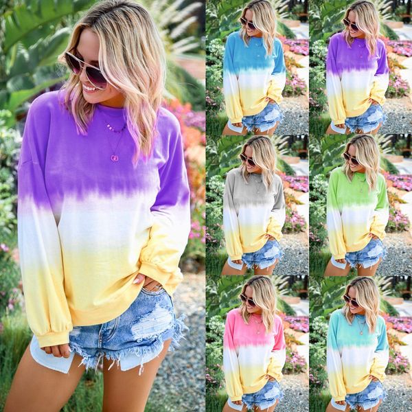

Women Rainbow Hoodie Fashion Blouse Shirts Pollover Long Sleeve Tops Sweatshirts Ladies Clothing Love Wins