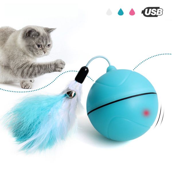 

cat toys yooap creative interactive automatic rolling ball for dogs smart led flash electronic dog