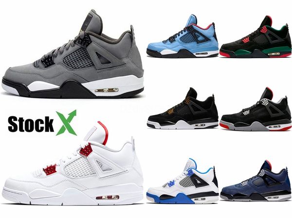 

chea sale jumpman 4 travis x houston graffiti black white blue denim basketball shoes mens trainers 4s sneakers #808