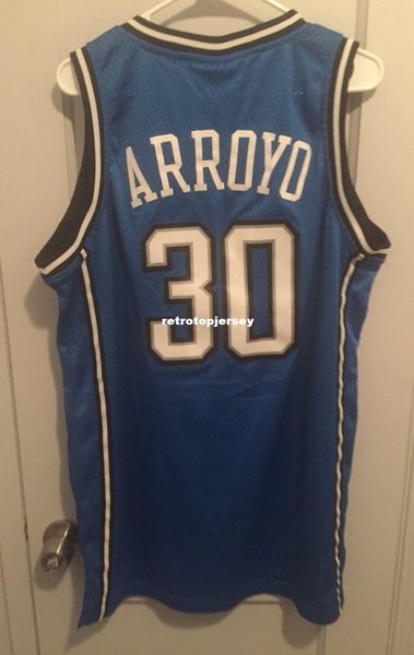 

wholesale carlos arroyo #30 jersey sewn puerto rico rare ad t-shirt vest stitched basketball jerseys ncaa, Black;blue