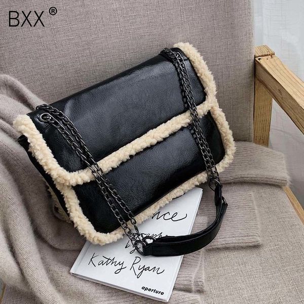 

bxx] small pu leather crossbody bags for women 2019 winter faux fur design fashion chain shoulder messenger bag handbags hj779