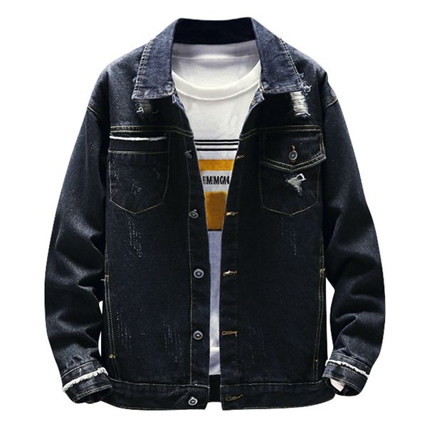 

men's jackets nice solid color slim denim men cowboy fit bomber jacket jean coats, Black;brown
