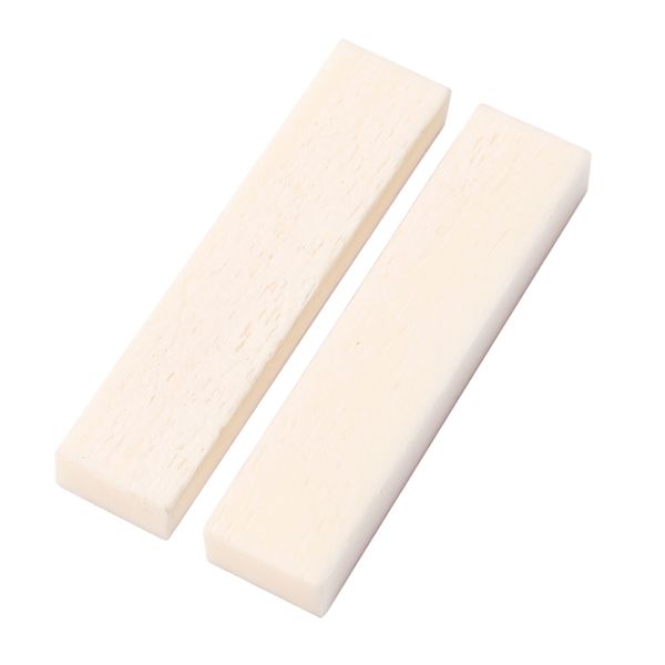 

2x white bass saddle nut electric guitar luthier replacement parts 53x7x3mm