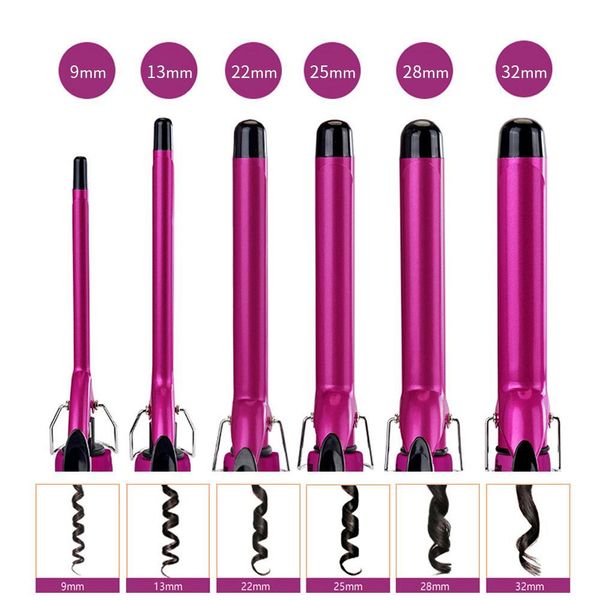 

9-32mm 6 sizes professional hair curler fast heating lazy diy automatic curling stick curling wand beauty hair styling tools