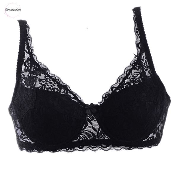 

women underwire bras padded up embroidery lace 32 40b brassiere bra push up womens underwear, Red;black