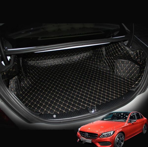 

fiber leather car trunk mat for w205 c180 c200 c250 c300 2015 2016 2017 2018 2019 accessories