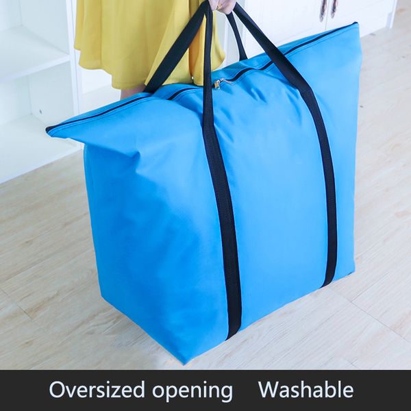 

sturdy moving bag oxford cloth waterproof portable large capacity quilt bag thick extra large canvas woven duffel big