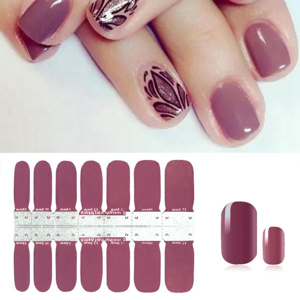 

2019 new 3d stylish glitter nail stickers patch environmental nail foils polish wraps adhesive manicure decoration, Black