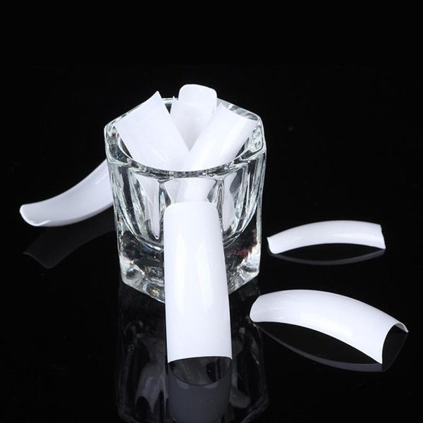 

500pcs nails half french false nail art tips acrylic uv gel manicure tip, Red;gold