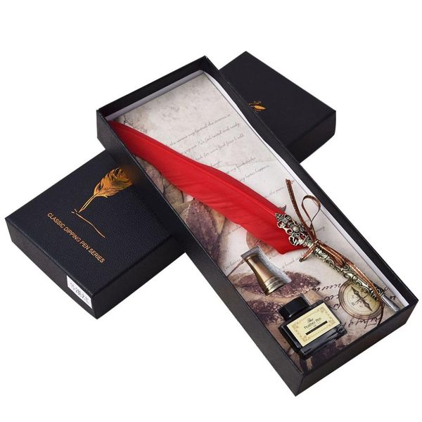 

vintage signature calligraphy quill dip pen turkey feather pen business gift vintage fountain