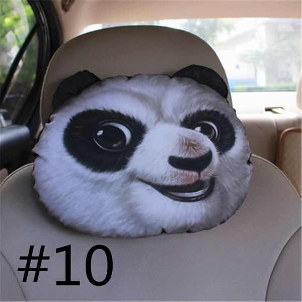 

new cool lovely 3d printed animals face car headrest pillowcase neck auto safety headrest supplies without filling