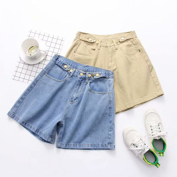 

2019 весна и лето-корейском стиле женская одежда новый стиль повседневная мода solid color тонкий fit для похудения универсальные джинсовые, Blue