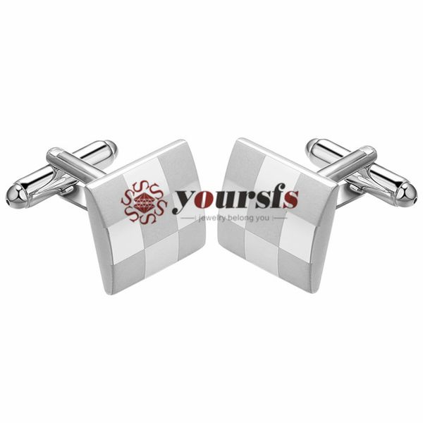 

yoursfs 6 pairs/set silver plated cuff links mini fashion men platinum business suit jewelry graduation gift