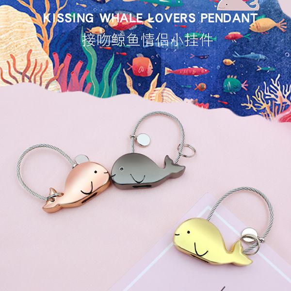 

любители all-матч малого whale подвеска key chain cute творческого брелок кулон творческой пара подарки автомобиль lady многоцветные металли