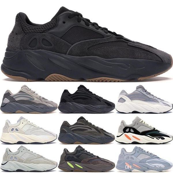 

with box 700 v2 wave runner geode inertia solid grey vanta geode static mauve men women kanye west casual shoes designer sneakers 36-46, Black